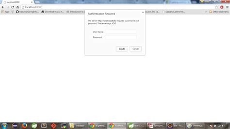 Connecting to localhost:8080 using Google Chrome.